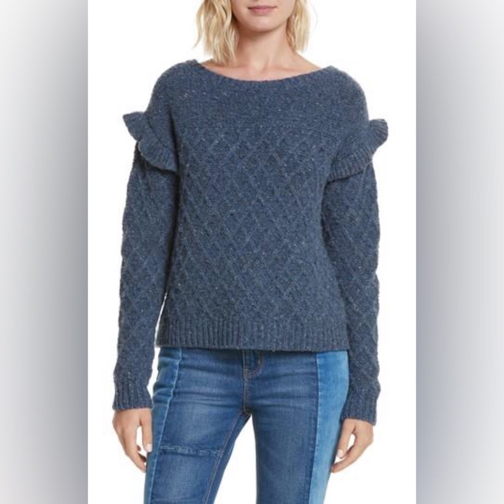 La Vie Rebecca Taylor Lattice Stitch Pullover